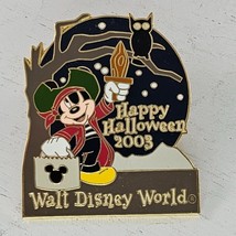 Disney Pin WDW Happy Halloween 2003 Mickey Pirate Trick Or Treat LE 1500 - £7.12 GBP