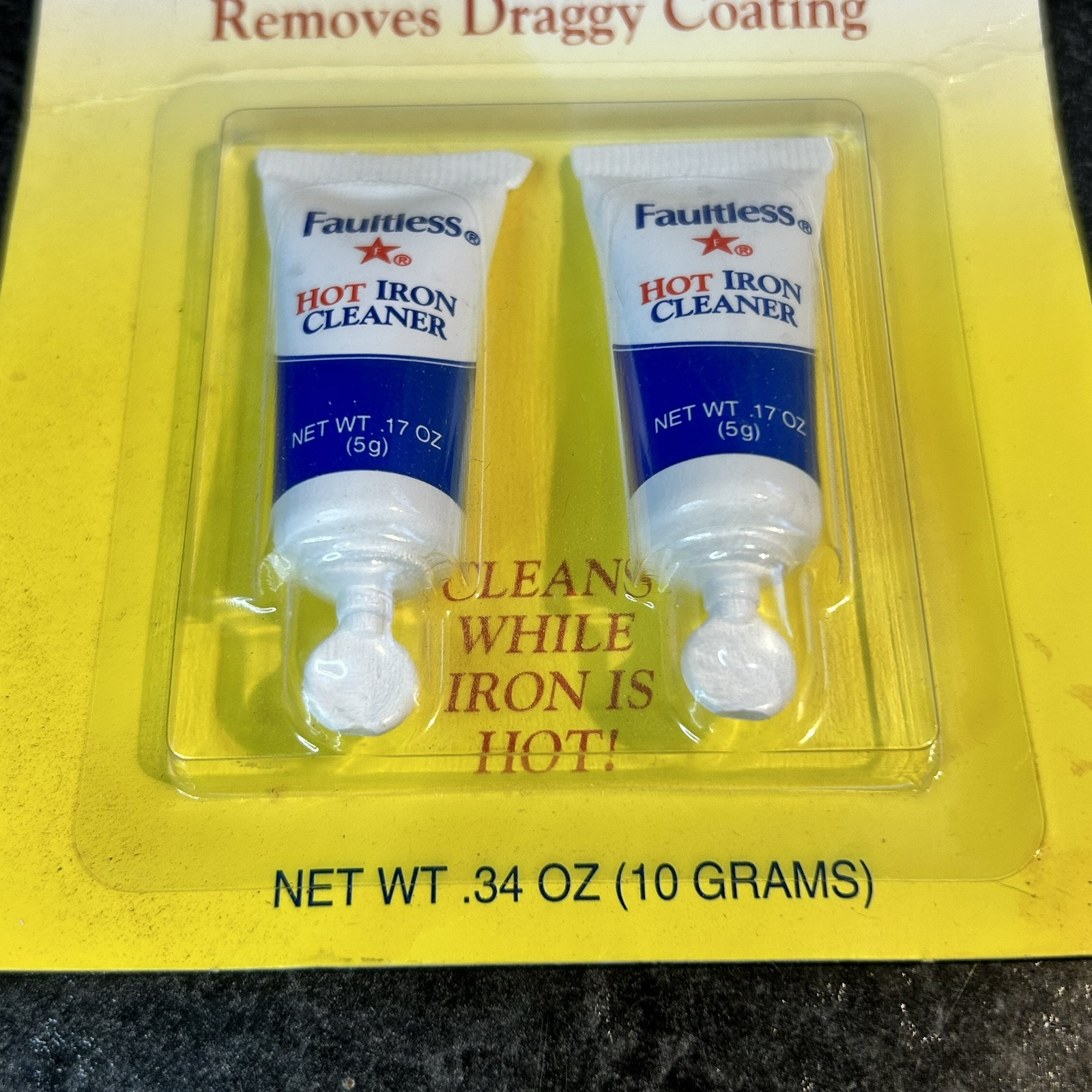 Faultless Hot Iron Cleaner Removes Melted Fusibles Make Iron Glide NEW 2 PK Item image 2