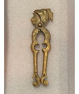 5.75&quot; Brass Rooster Handheld Nutcracker Tool *Pre-Owned w/Wear* c2 - $15.99