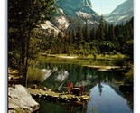 Mirror Lake and Mount Watkins Yosemite National Park CA Chrome Postcard V2 - $2.92