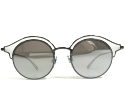 Giorgio Armani Sunglasses AR6071 3010/6G Gray Silver Round Frames w Gray Lenses - $140.04