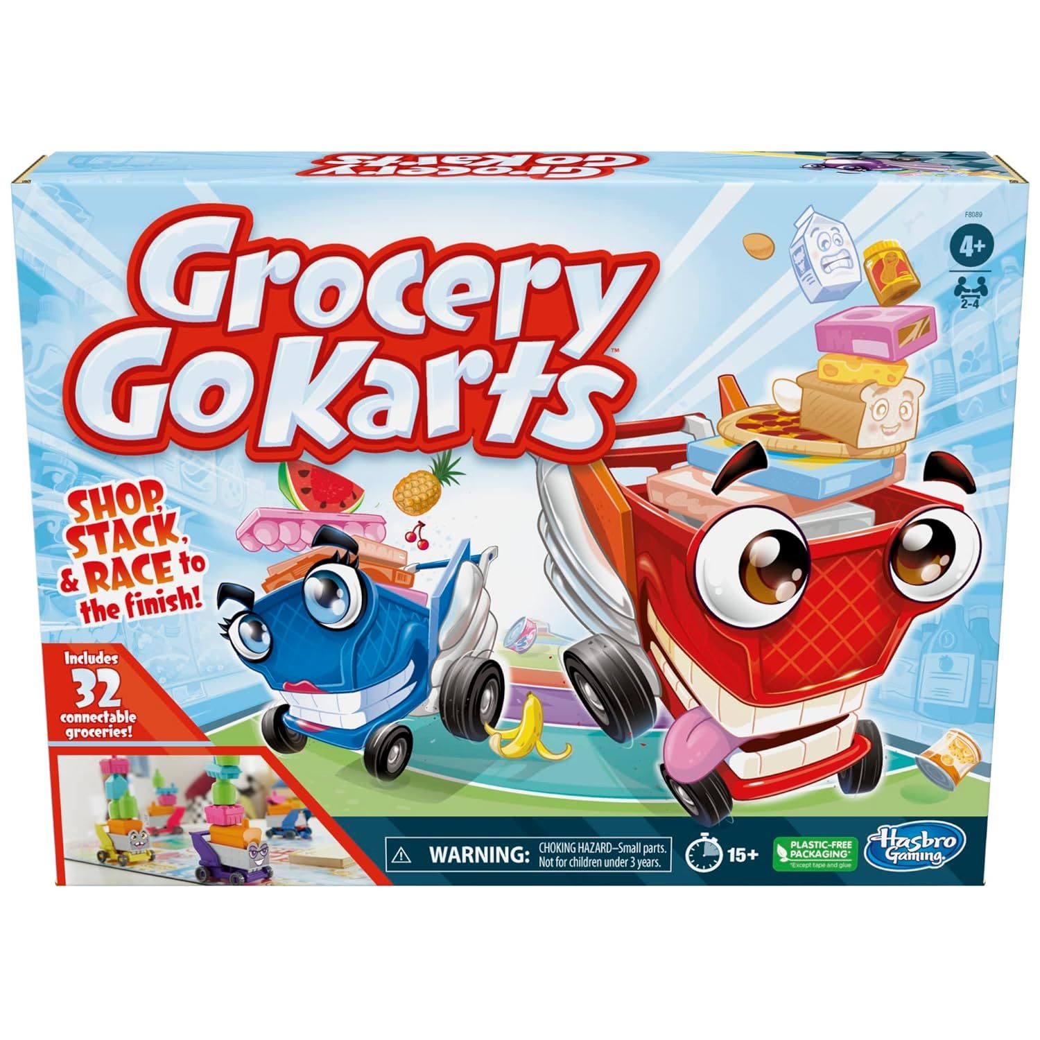 Primary image for Hasbro Gaming Grocery Go Karts Board Game for Preschoolers and Kids Ages 4 and U