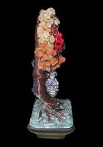 Feng Shui 7 Chakra Crystal Gemstone Bonsai Money Tree on Acopa Base 8" Decor New image 2