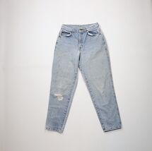 Vtg 90s Streetwear Womens 11 Petite Thrashed High Waist Tapered Leg Deni... - $34.60