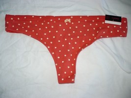 No Boundaries Women&#39;s Cotton Thongs Coral Fire Dots Size X-Small (4) NEW - £7.22 GBP