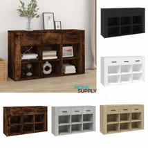 Modern Wooden Large Sideboard Storage Cabinet Unit With 3 Drawers &amp; Shelves  - £84.22 GBP+