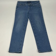 Talbots Straight Leg Womens Jeans Size 4P Blue Medium Wash Stretch - $23.74