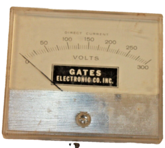 VINTAGE HOYT DIRECT CURRENT 0 - 300 VOLTS METER / GATES ELECTRONIC CO. INC. - $11.78