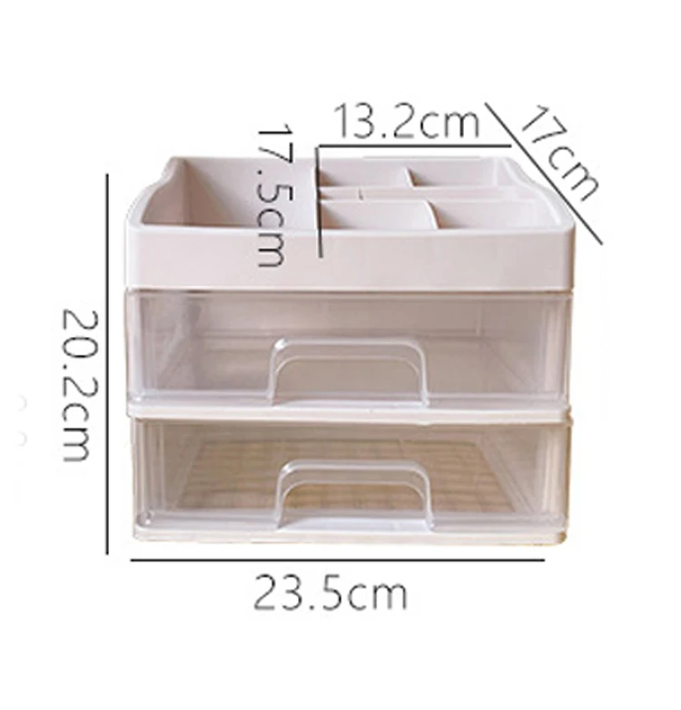 PEIDUO Makeup Organizer with 2/3 Drawers Vanity Countertop Storage for Cosmetics - £59.06 GBP