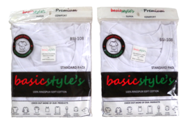 Basic Style&#39;s Premium Brand  Mens Ringspun Soft Cotton 4XL Undershirts L... - $14.80