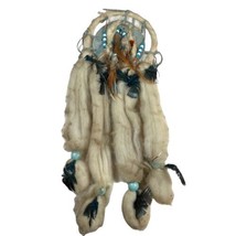 Vintage Native American Authentic Dream Catcher Wool Feather Beads Leath... - £52.30 GBP