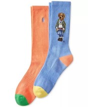 Polo Ralph Lauren Men&#39;s 2-Pk. American In Paris Bear Crew Socks Multi - ... - $28.11 CAD