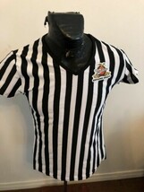 MENS Large football V Neck T-Shirt Miller Genuine Draft Beer Referee - £6.33 GBP