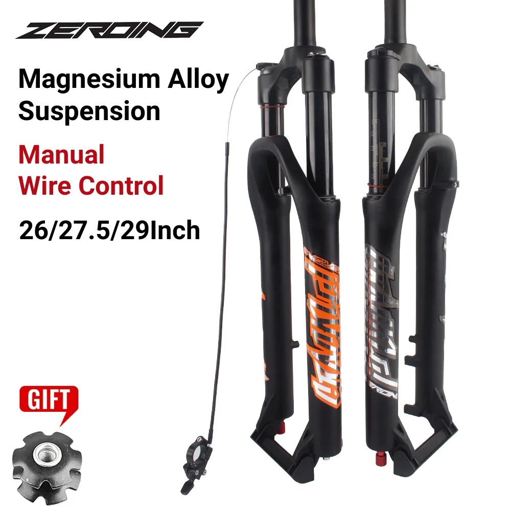 ZEROING MTB Bicycle Fork Magnesium Alloy Air Fork 26/27.5/ 29er Inch Air Supensi - $214.42