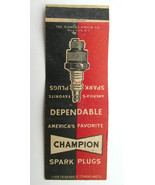 Champion Spark Plugs America&#39;s Favorite 20 Strike Matchbook Cover Advert... - $2.00