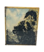 VTG Silhouette Convex Bubble Glass Picture Victorian Romantic Courting C... - $14.03