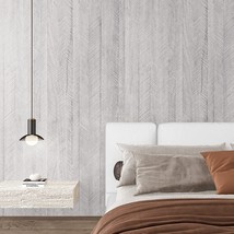 Westick Gray Wood Contact Paper For Cabinet Wallpaper Peel And Stick Countertops - £36.05 GBP