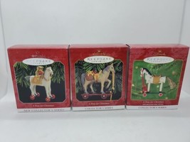 Vintage Hallmark Keepsake Christmas Tree Ornament A Pony for Christmas Lot of 3 - £23.74 GBP