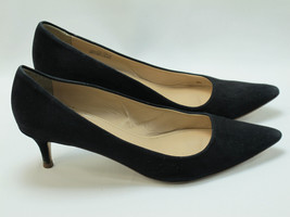 J Crew Black Suede Leather Pointy Toe Pumps High Heels 6 M Excellent Plus Itay - £36.65 GBP