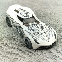 Hot Wheels Car BDD03 White Sports Car Gothic Grey Graphics 2014 - £9.87 GBP