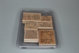 Give Thanks 6 Rubber Stamp Set Stampin&#39; Up! - $9.90