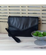 Baldwin Genuine Leather Wristlet Clutch Black - €33,53 EUR