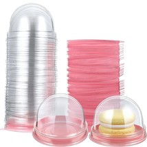 50 Pcs Clear Plastic Mini Cupcake Container, Mini Cupcake Box Muffin Dom... - $37.99