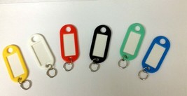 Plastic Key Tags with Label Window, 50 per Pack - £18.73 GBP