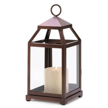 BRONZE CONTEMPORARY CANDLE LANTERN - $39.95