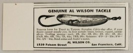 1936 Print Ad Genuine Al Wilson Tackle Fishing Lures San Francisco,California - £6.47 GBP