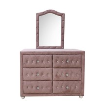 Reggie 22&quot;x30&quot; Mirror, Pink Fabric - $108.00