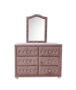 Reggie 22&quot;x30&quot; Mirror, Pink Fabric - €92,74 EUR