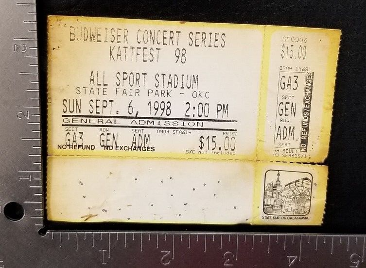 CANDLEBOX / 7 MARY 3 ++ - VINTAGE 6/10/1984 KATTFEST 1998 CONCERT TICKET... - $10.00