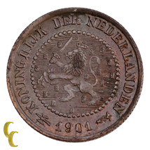 1901 Niederlande 1/2 Cent Münze Au Zustand Km #109.1 - $41.57