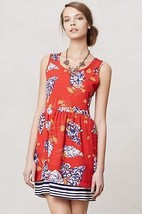 Anthropologie Porridge  PETALUMA PEEP HEM floral chiffon DRESS S - £23.30 GBP