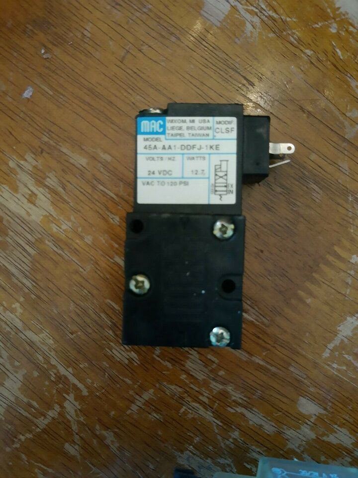 MAC Solenoid Valve, 2-Position 4-Way Coil: 24VDC / 12.7 W # 45A-AA1-DDFJ... - $37.99
