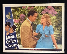 In Society 11&quot;x14&quot; Lobby Card 1944- Abbott &amp; Costello - £34.88 GBP