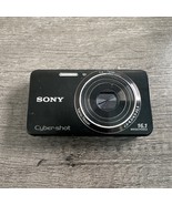 SONY Cyber Shot DSC-W630 Black Digital Camera 16.1 5x Zoom FOR PARTS BAD... - $98.01 CAD