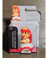 World Of Nintendo Super Mario 8 Bit Princess Peach Jakks Figure - $20.74