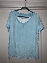 womens croft and Barrow Striped Short Sleeve Shirt Size 3XL - $13.70 CAD