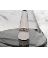 14K White Gold Natural Round Diamond 6 Stone Channel Set Men&#39;s Ring 0.60ctw - €3.051,09 EUR