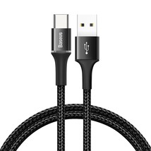 Baseus LED USB Type C Cable For Xiaomi 13 Redmi Realme POCO Fast Charging Wire C - £5.86 GBP