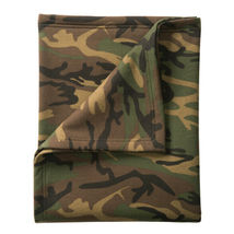 Fleece Camo Sweatshirt Blanket 50&quot;x60&quot; Throw Military &amp; Woodland Camouflage NEW - £13.57 GBP