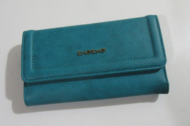 bebe Alexis Flap Logo Wallet Teal - READ - $9.99