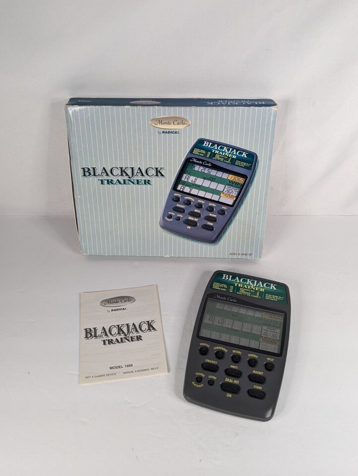 Monte Carlo By Radica Blackjack Trainer Handheld Card Game In Box - £8.82 GBP