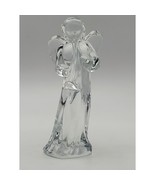 BACCARAT France Crystal ANGEL With HORN Nativity Figurine Discontinued 6&quot; - $121.95