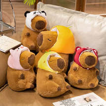 25/35cm Cute Capybara With Bear Panda Pig Orange Headband Plush Toys Lovely Anim - £5.21 GBP+