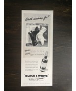 Vintage 1941 Black &amp; White Scotch Whiskey Scottie &amp; Terrier Dog Original... - £5.22 GBP