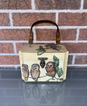 Handmade Vintage Purse 3D Owls Annie Laurie Style Palm Beach 1970s One Of A Kind - £63.21 GBP