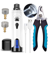 Dog Nail Grinder and Clippers Kit, Super Quiet Electric   - £25.22 GBP